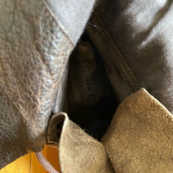 All Saints distressed brown leather boots - Picture 7 of 8